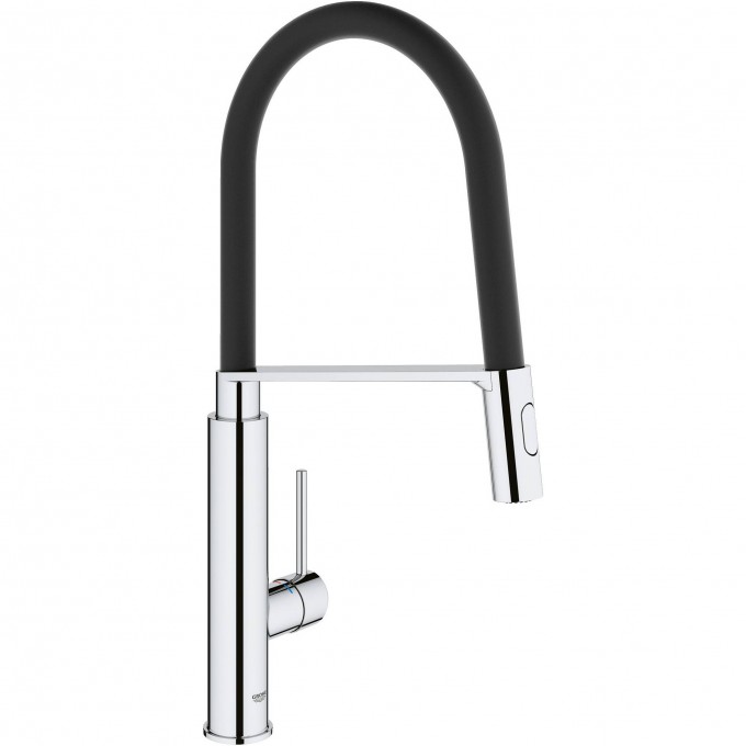 Смеситель для кухни GROHE CONCETTO с профессиональной лейкой, хром/черный 31491000